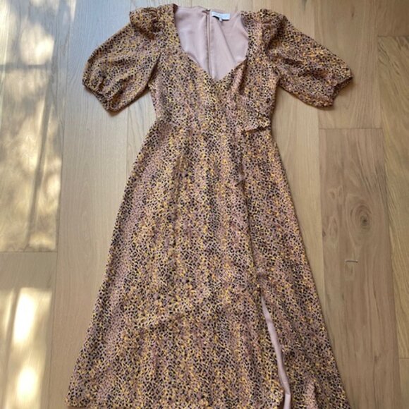 Wayf Faux Wrap Leopard Print Dress Size Small - Picture 6 of 7